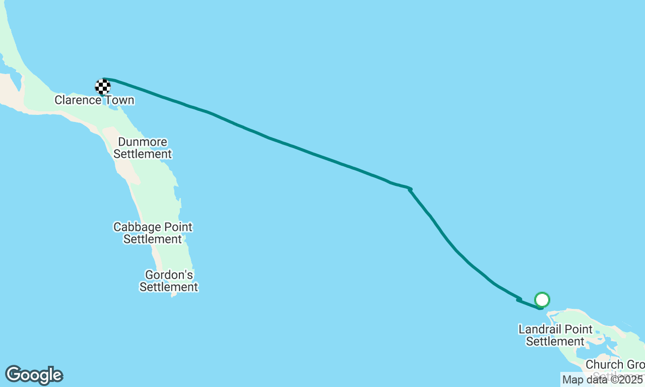 Crooked Island to Clarence Town, Long Island