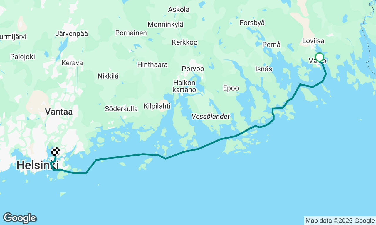 Loviisa to Helsinki 