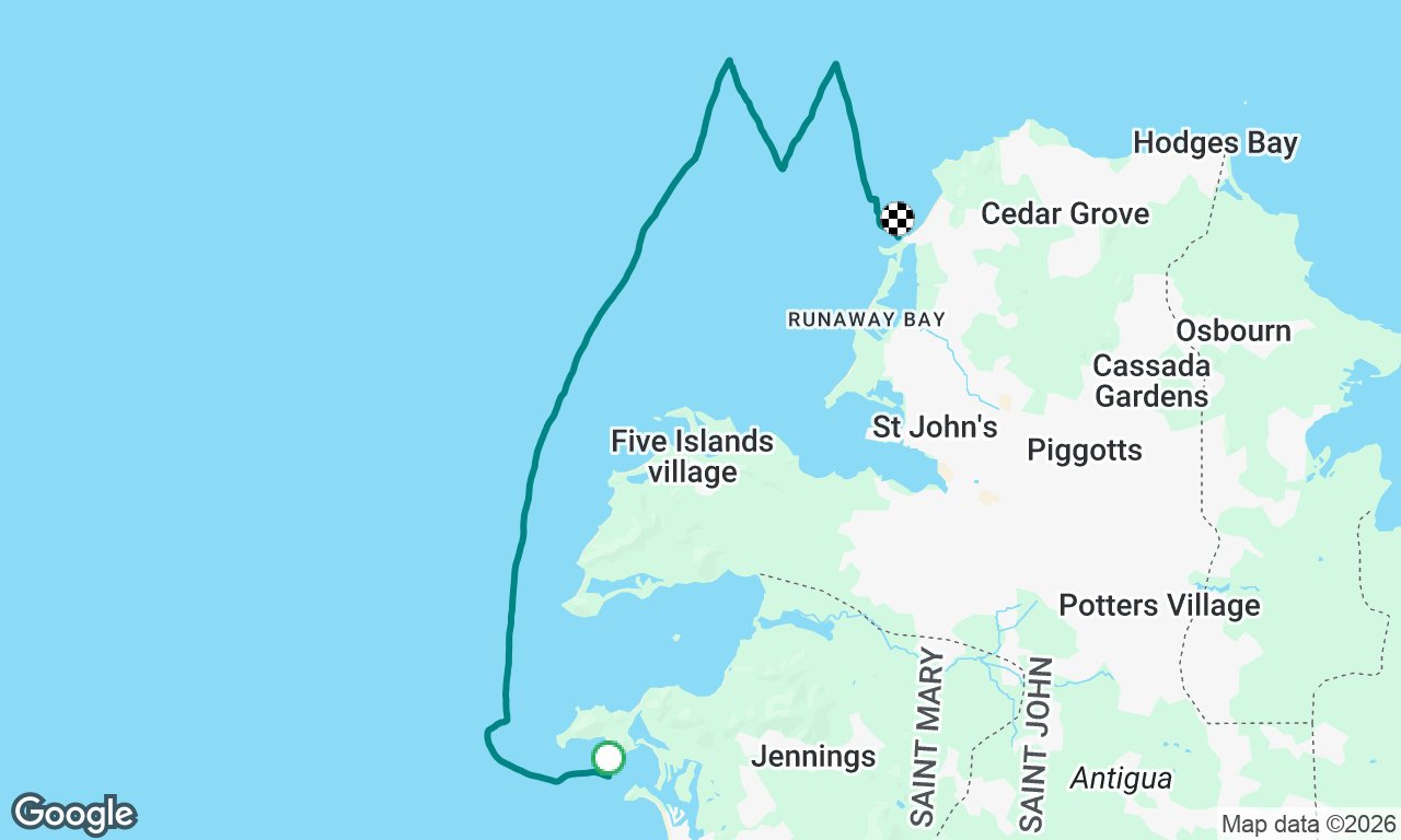 Jolly Harbour, Antigua to Dickinson Bay, Antigua