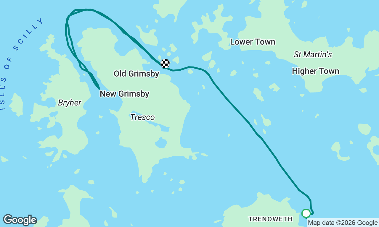 Short hop around New Grimsby and Old Grimsby sound before going to Tresco Gardens 