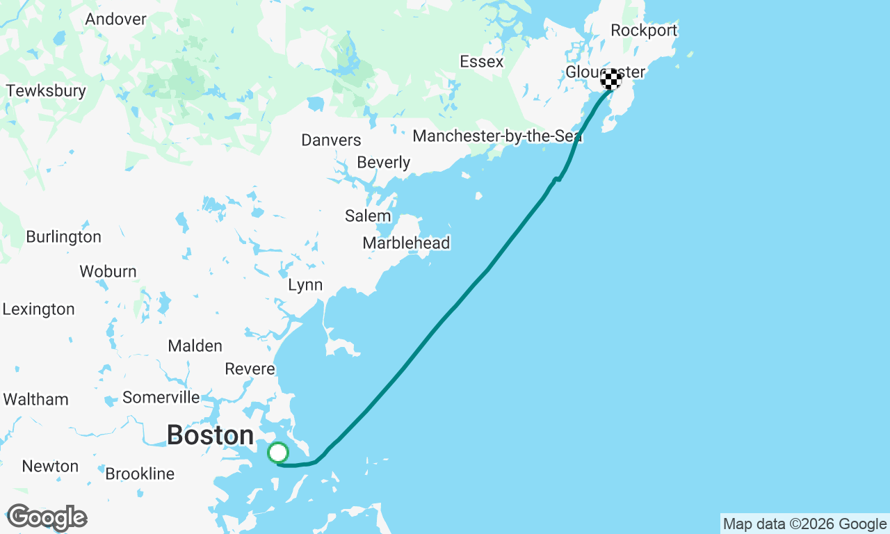 Boston to Gloucester 