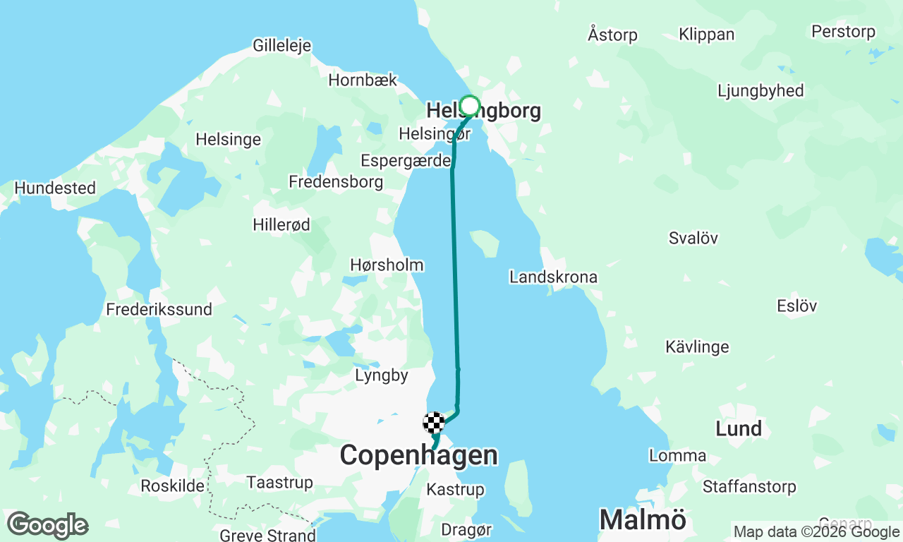 Helsingborg to Kopenhagen 