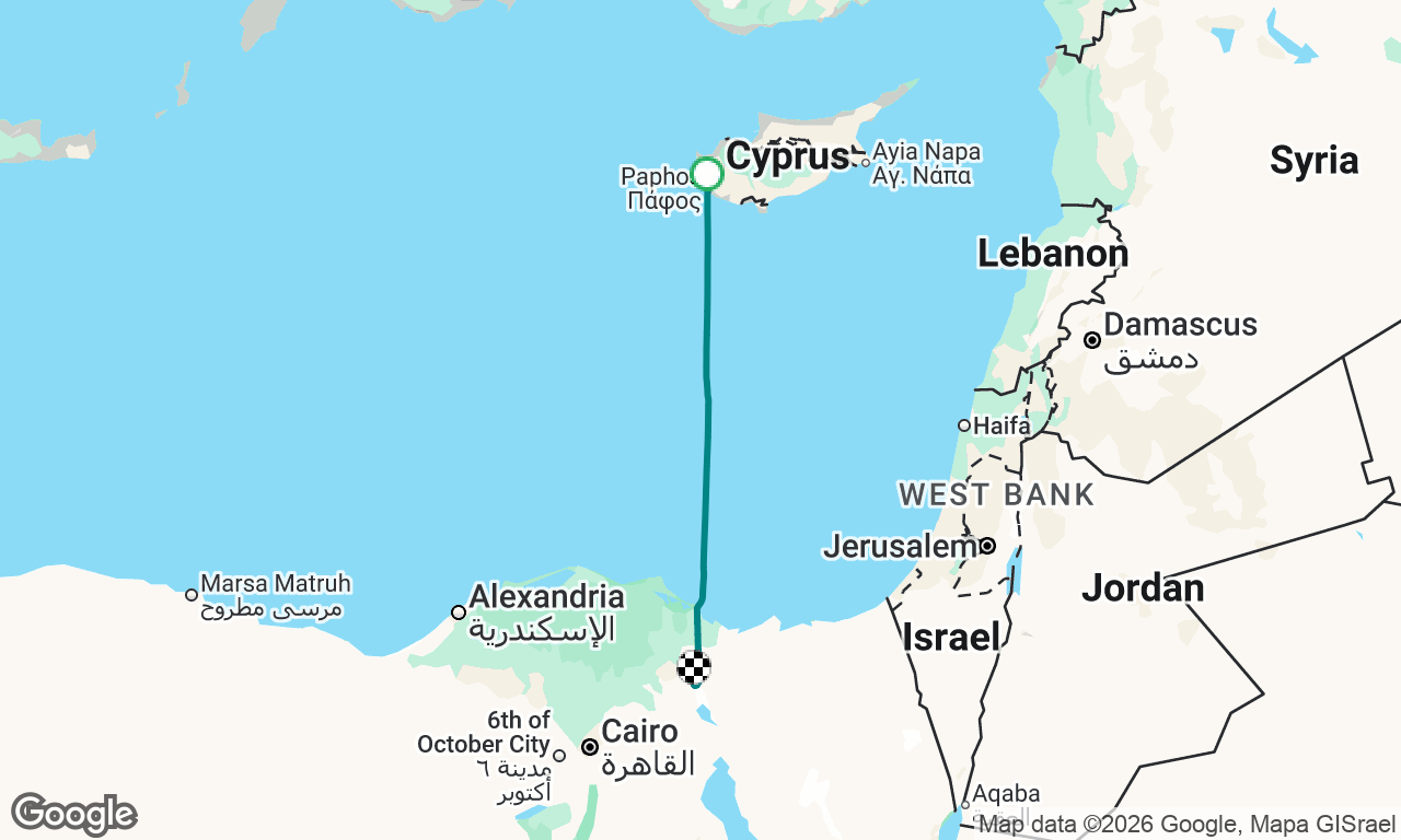 Cyprus to Suez canal