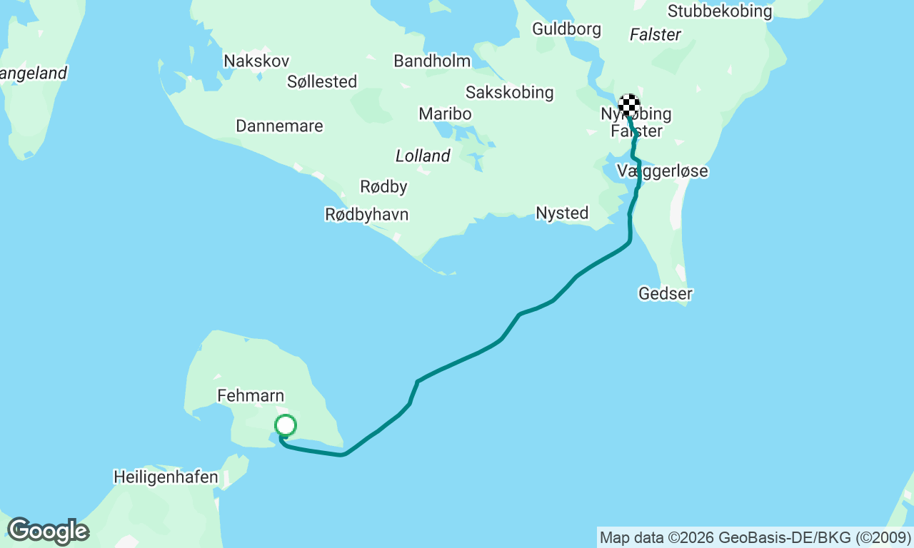 Fehmarn/Burg til Nykøbing F city