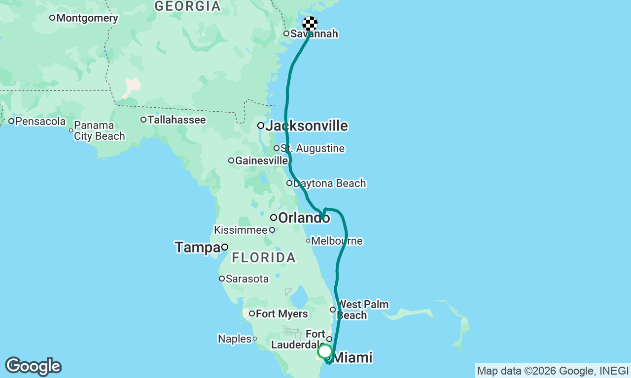 Paradoxie: Miami, FL to Beaufort, SC