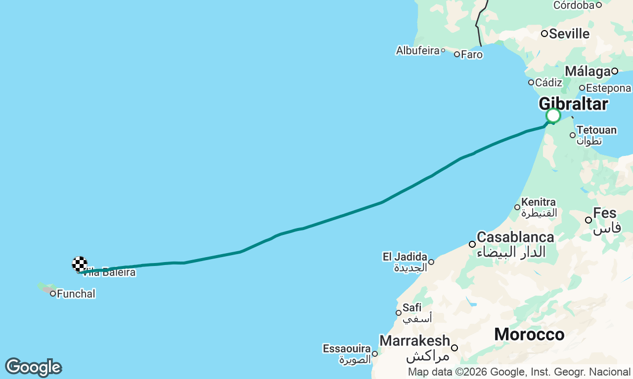 Tangier, Morroco to Porto Santo, Madeira