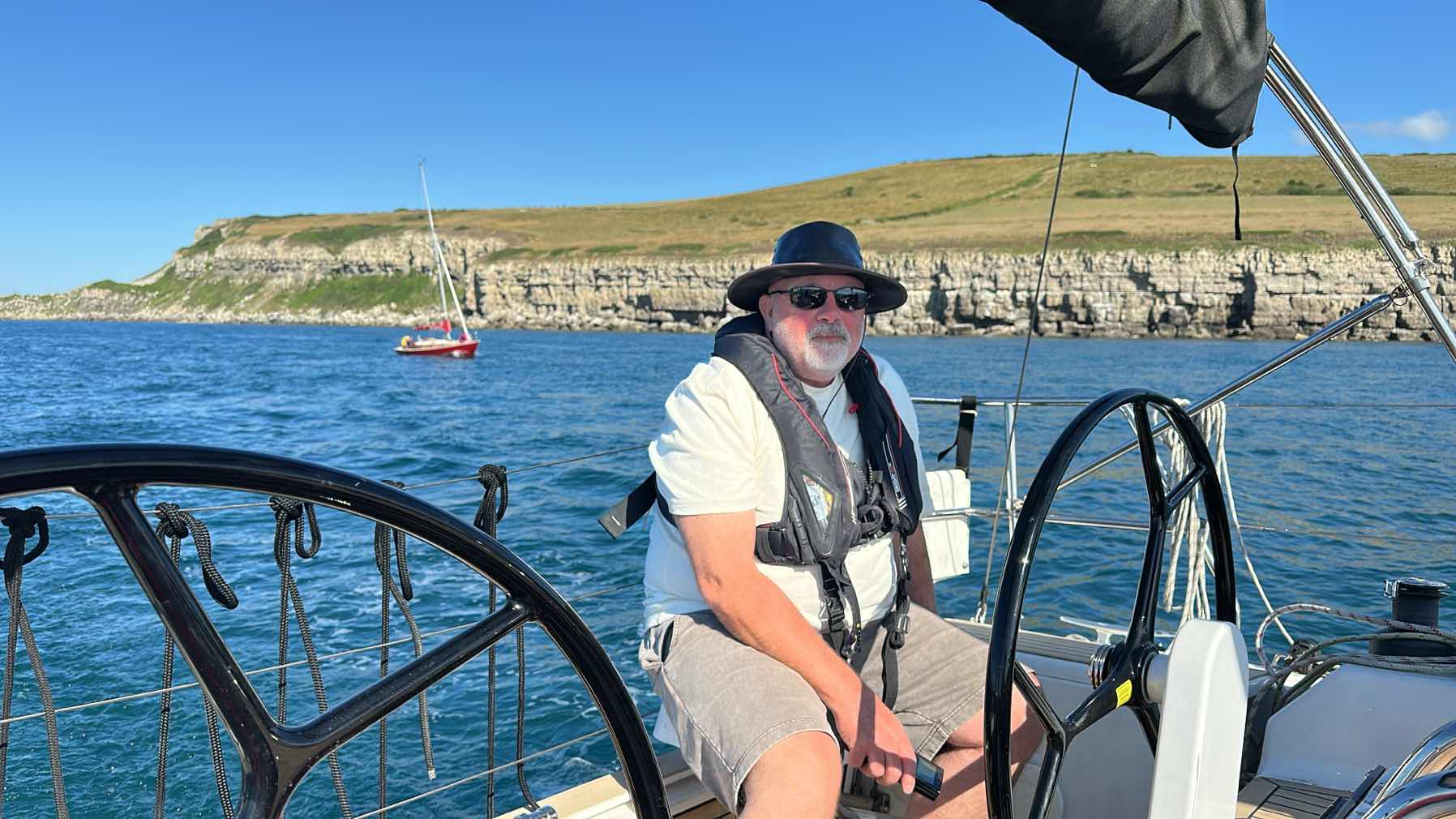 Return Weymouth to Gosport; motored close to cliffs to Swanage. Solenoid broke Studland so nice sail back and towed into Gosport by SeaStart_CD012EE8-510C-4C95-9DCB-FEE971D9A693