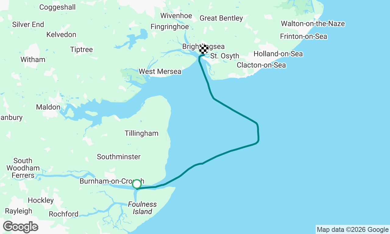 …and the rest of the way into deepest, darkest Essex - Brightlingsea.