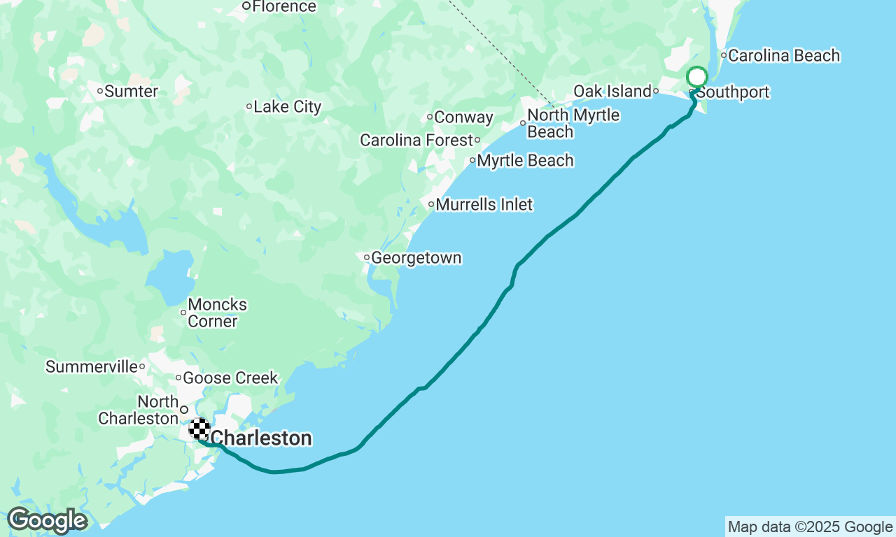 First solo overnight into Charleston, South Carolina