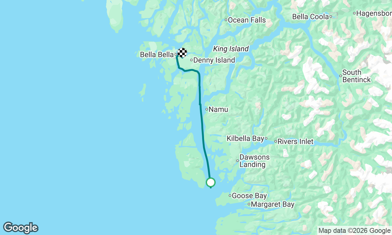 day 7 mil brook cove to Bella Bella