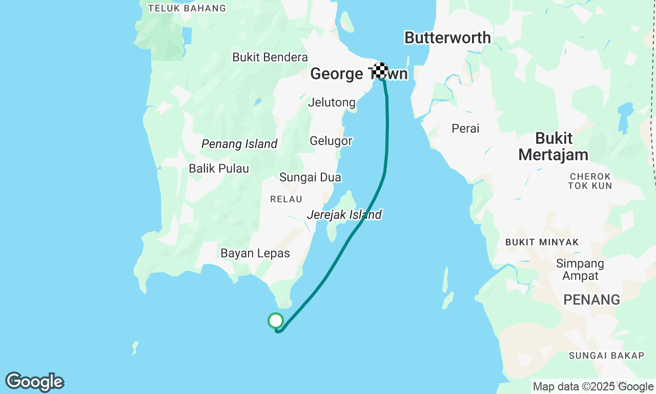 Bottom of Penang to Georgetown