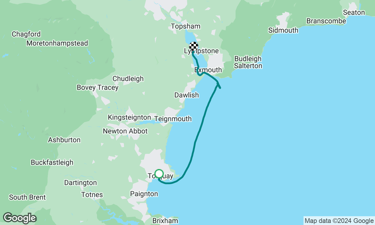 Torquay to Starcross in strong winds