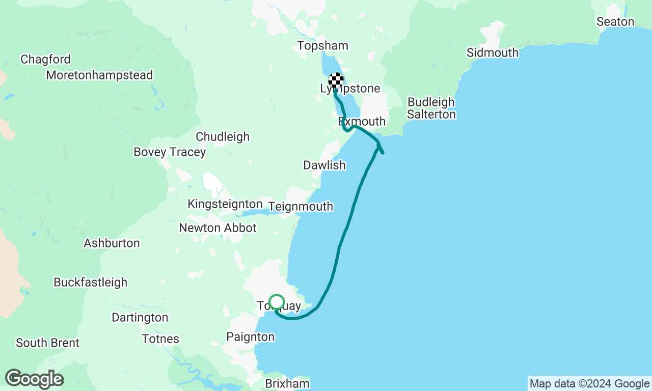 Torquay to Starcross in strong winds