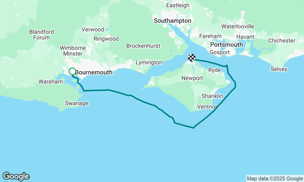 Poole to Cowes around Isle of Wight 