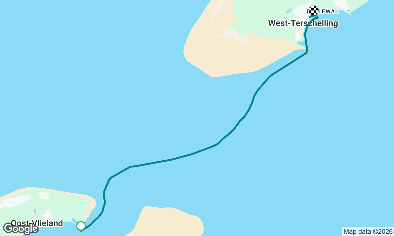 Oost-Vlieland naar West Terschelling