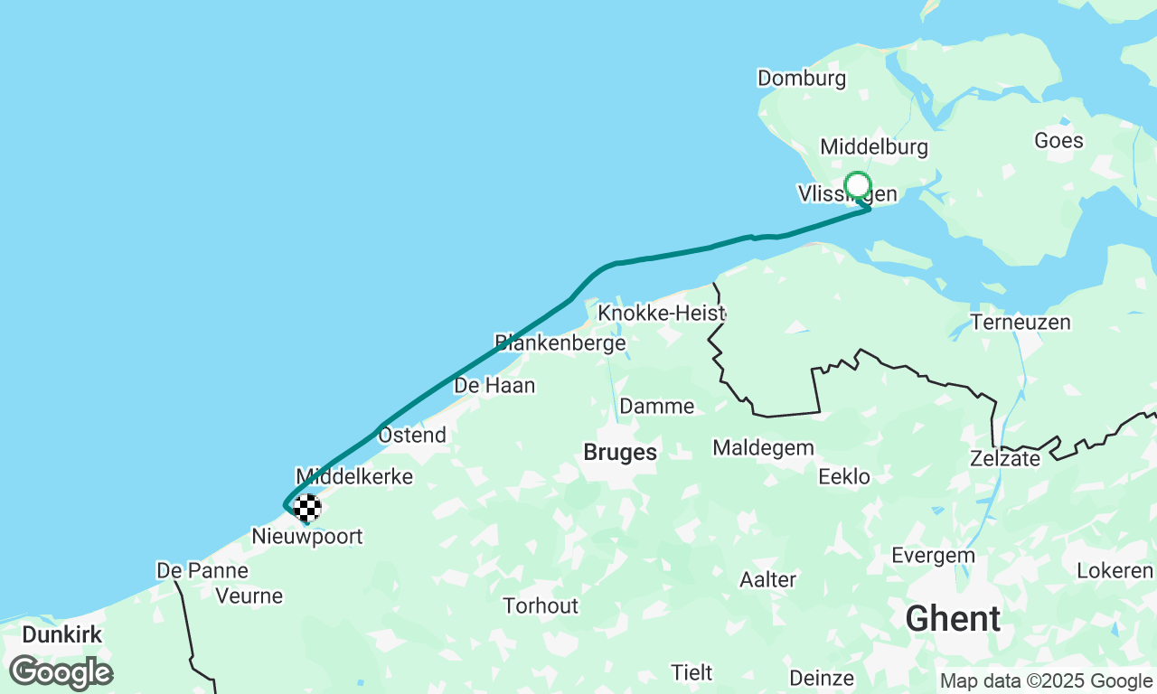 Leg 21: Vlissingen to Nieuwpoort 🇧🇪 