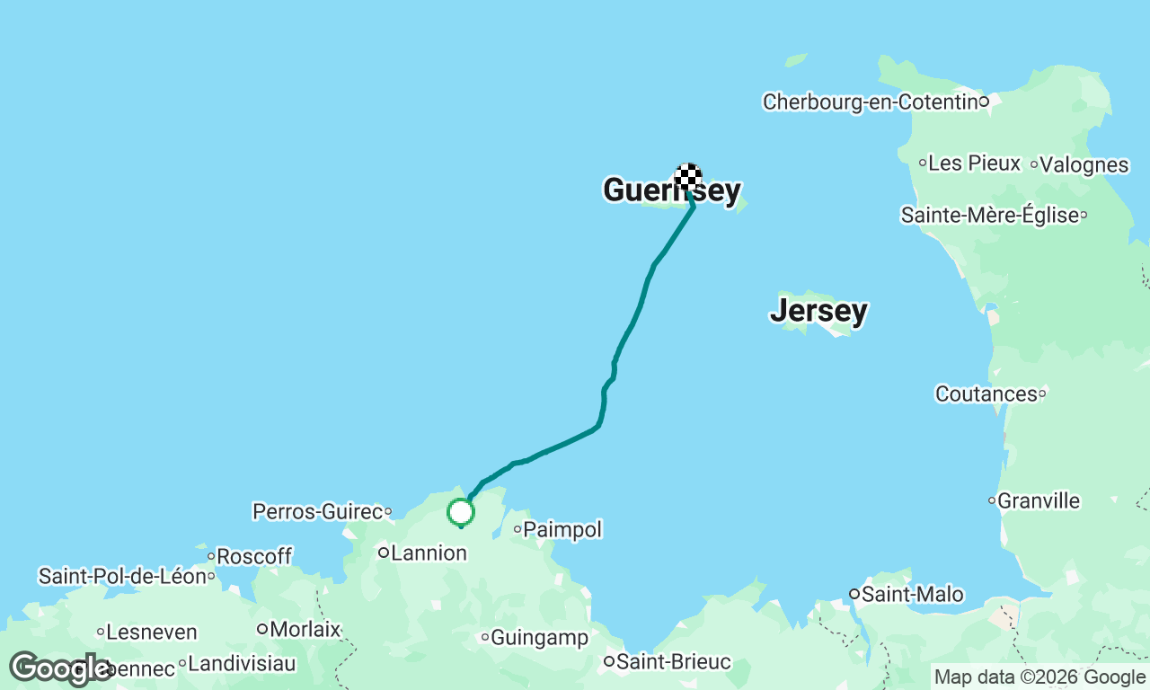 Treguier to St. Peter Port.