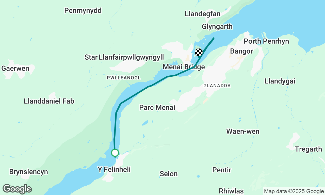 Y Felinheli to Menai Bridge 