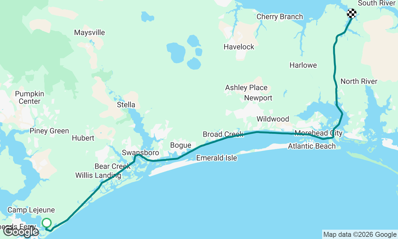 Cruise North - Day 21 - Camp Lejeune to Merrimon