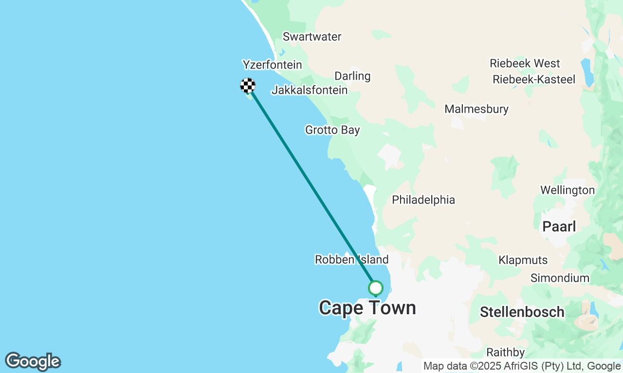 Short handed race to Dassen Island