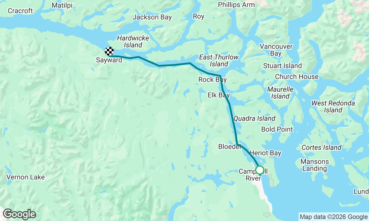 Campbell River to Kelsey Bay