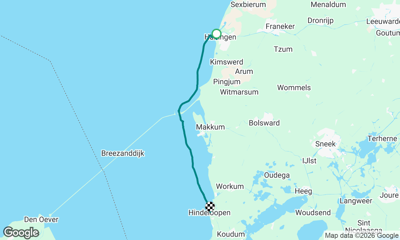 Harlingen to Hindeloopen 