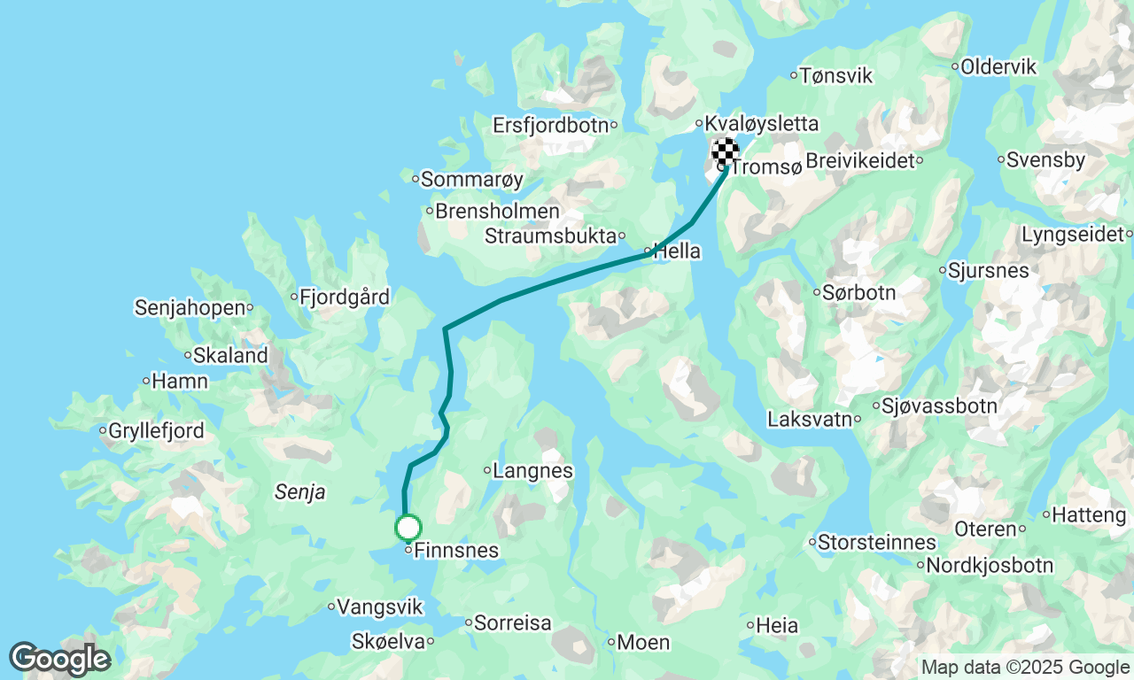 Finnsnes to Tromso, Norway