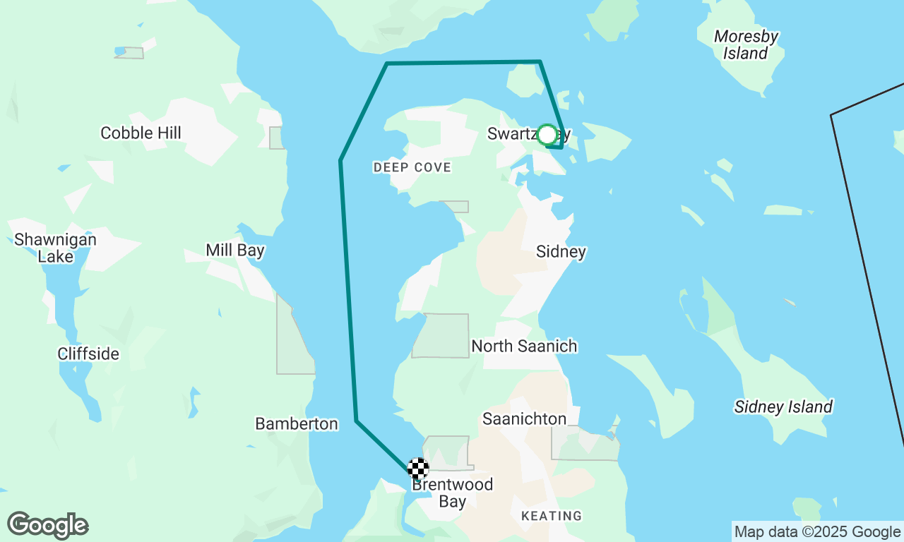 Canoe Cove to  Brentwood Bay