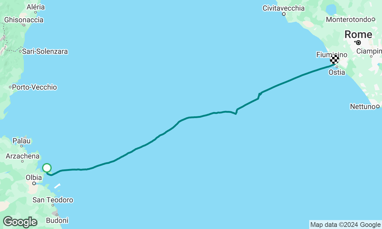 Golfo Aranci to Roma