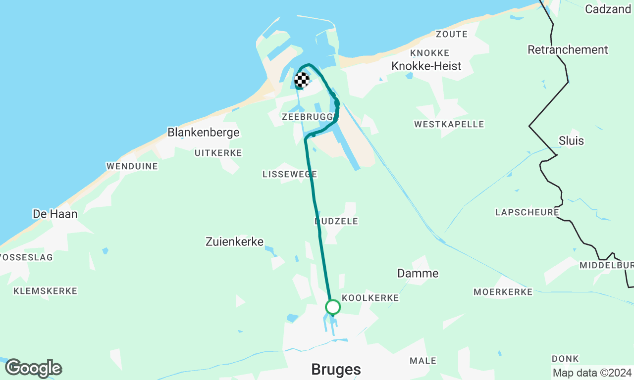 Brugge to Zeebrugge