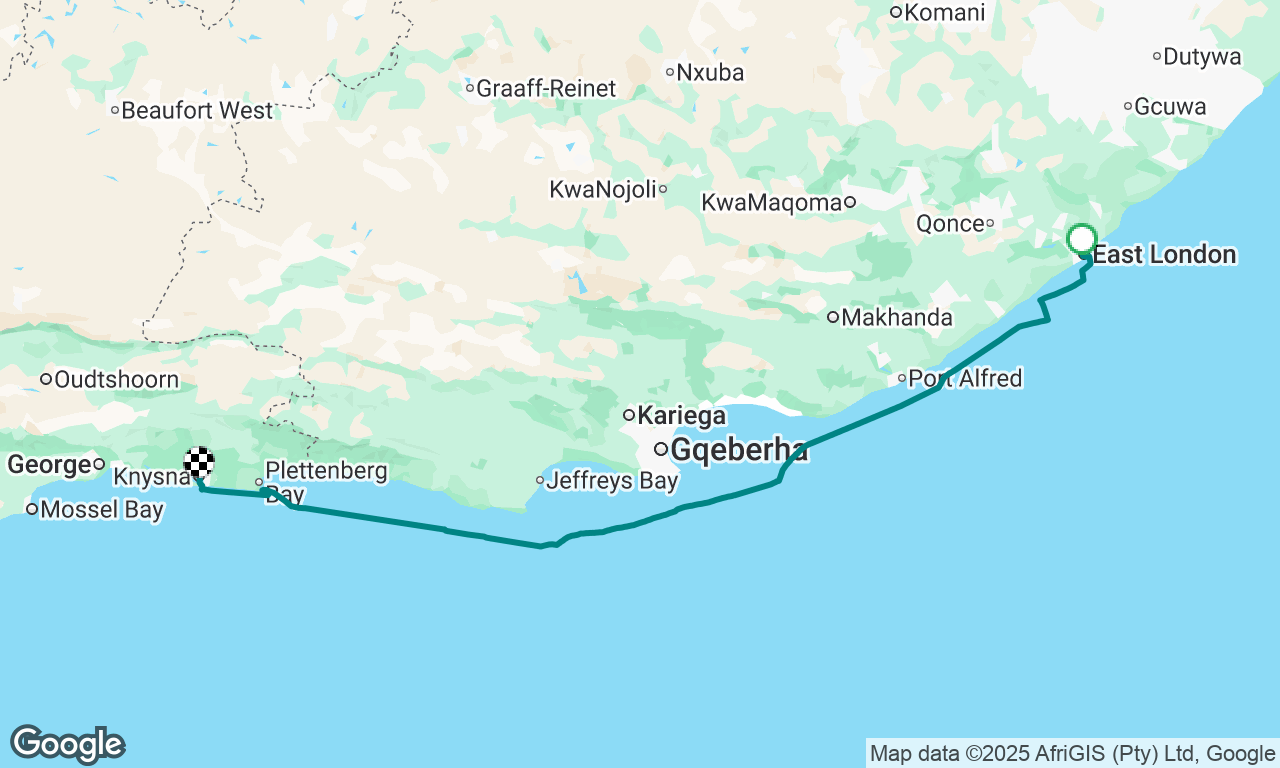 East London to Knysna