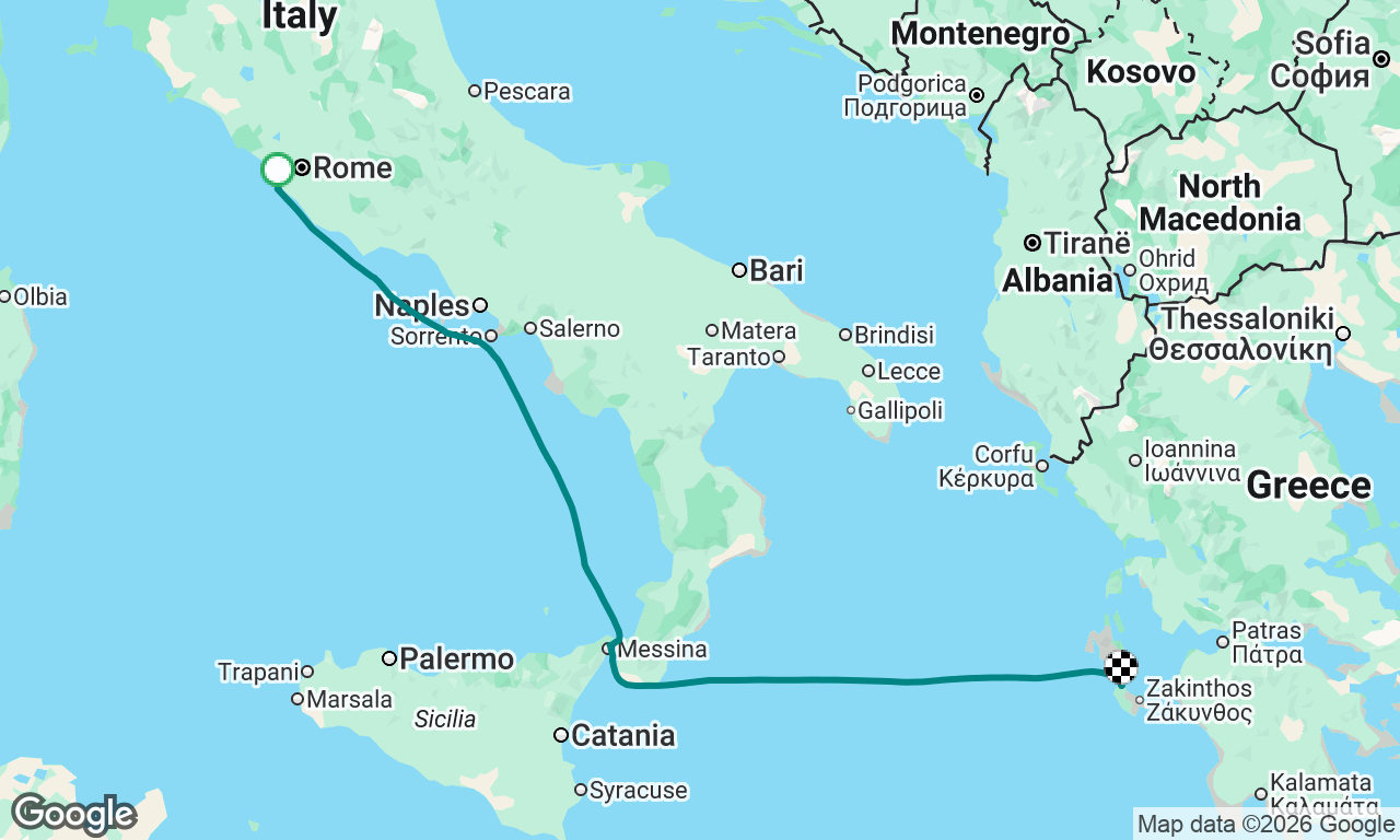 Leg 1 - Lion’s Story delivery, Rome to Limanu