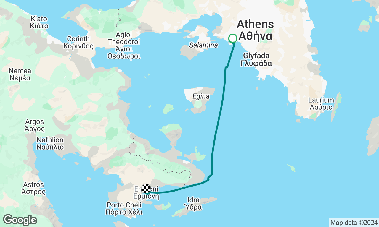 Athens to Ermioni, Greece