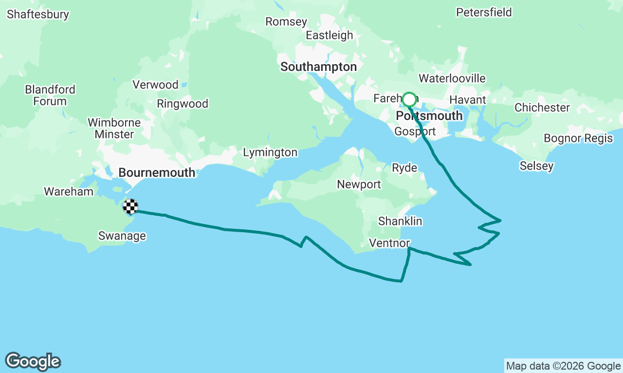 Portsmouth to Studland night sail
