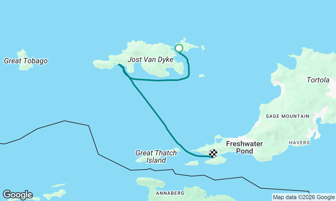 Diamond Cay, Jost van Dyke to White Bay to Sopers Hole, Tortola 
