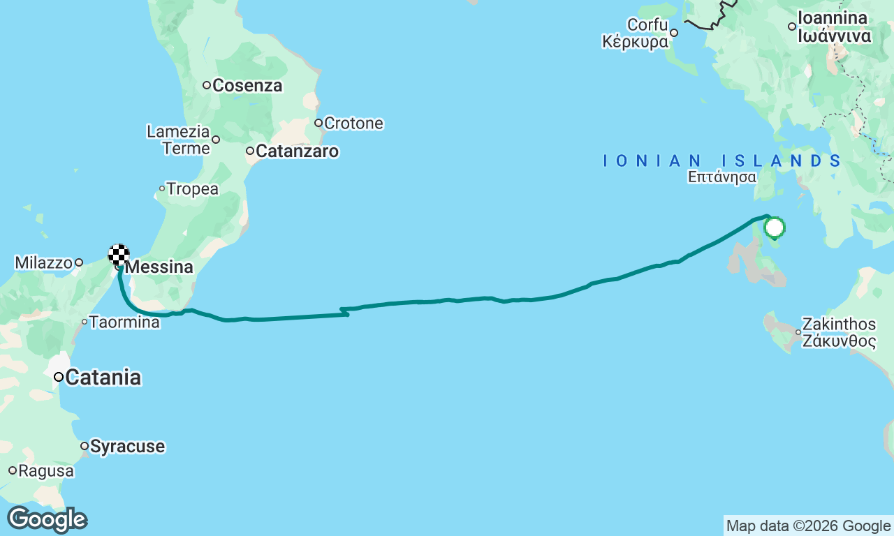 Milebuilding Leg 3 - Itaca to Messina (Sicily)
