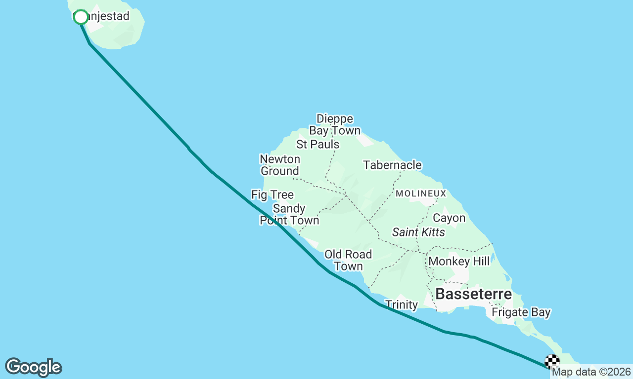 Sint Eustatius to Saint Kitts..