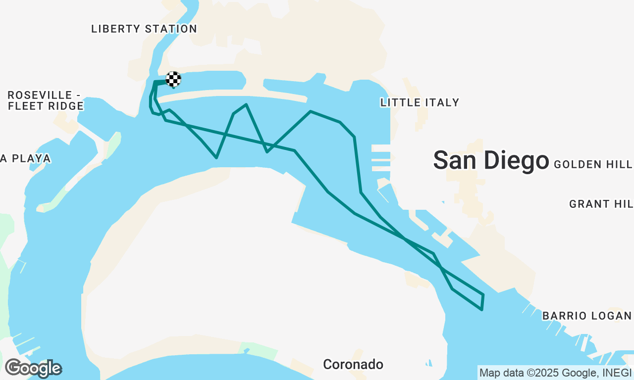 Solo sailing in the SD Bay