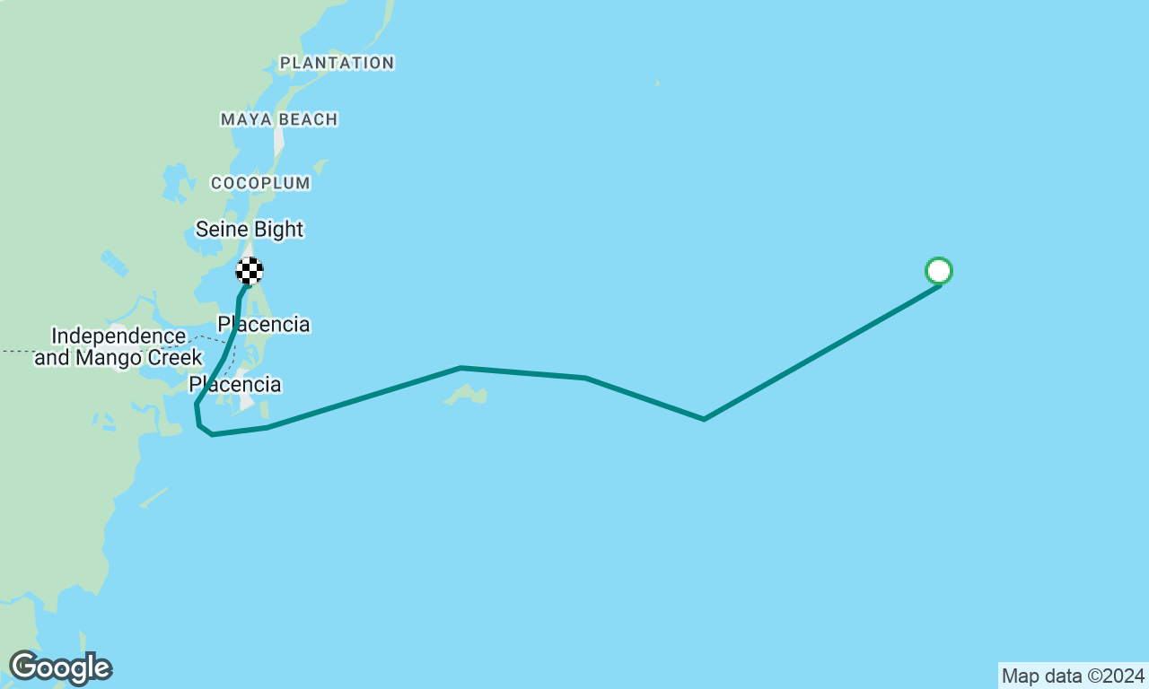 North Long Cocoa Caye to Moorings Base