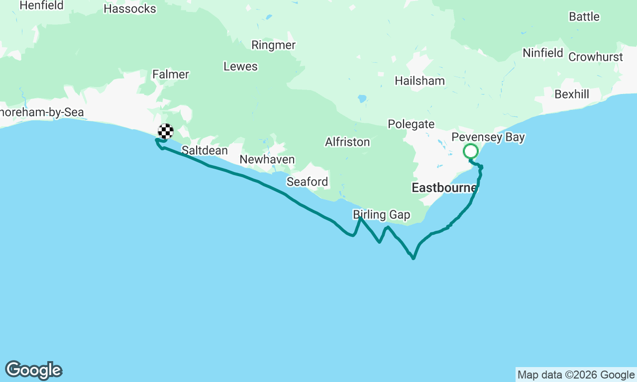 Solo sail from Eastbourne