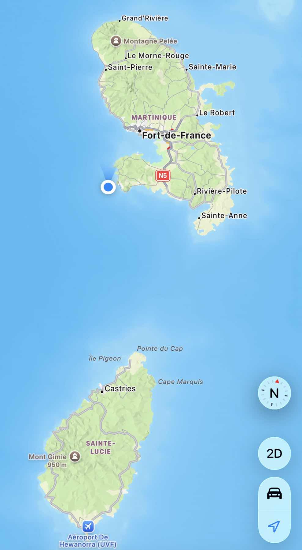 Rodney Bay direction Fort de France Baie des Flamands, Fort St-Louis_75914BD8-1721-4F5A-9E52-137879009BB3