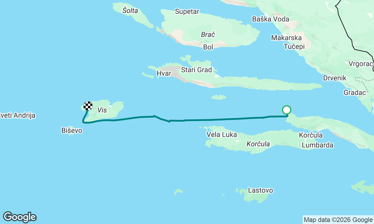 Peljesac Loviste- Vis Komiza