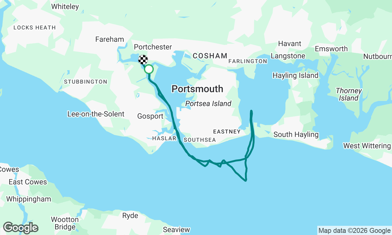 Day sail to Langstone Harbour and back
