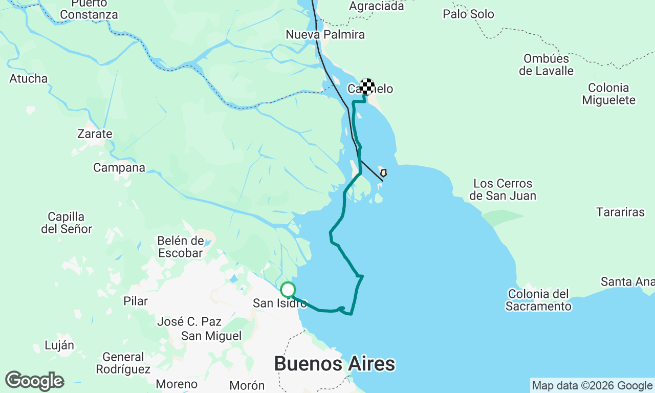 San Isidro (Argentina) a Carmelo (Uruguay)