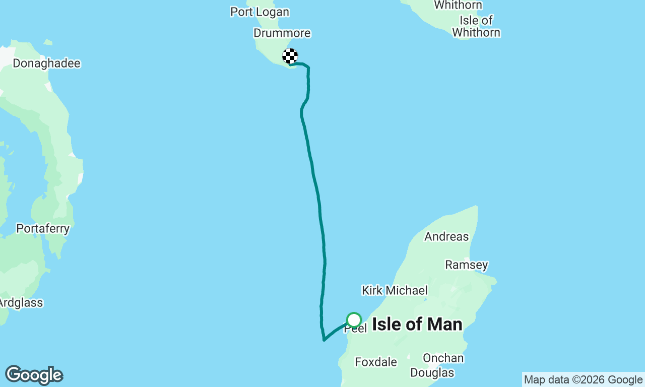 Peel to the Mull of Galway anchorage