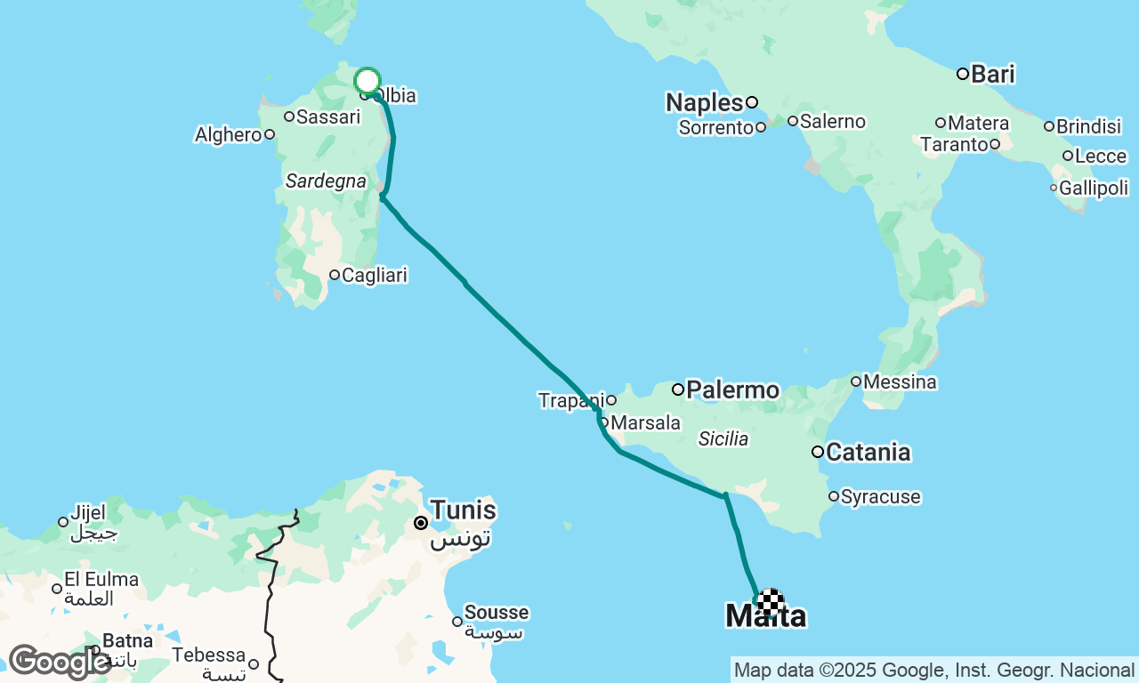 Sardinia - Malta 