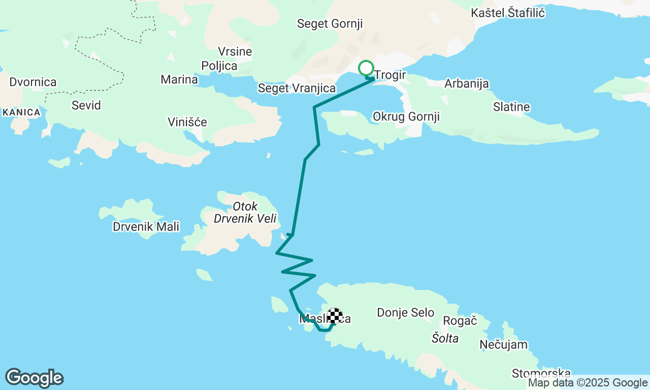 Trogir to Sesula/Solta