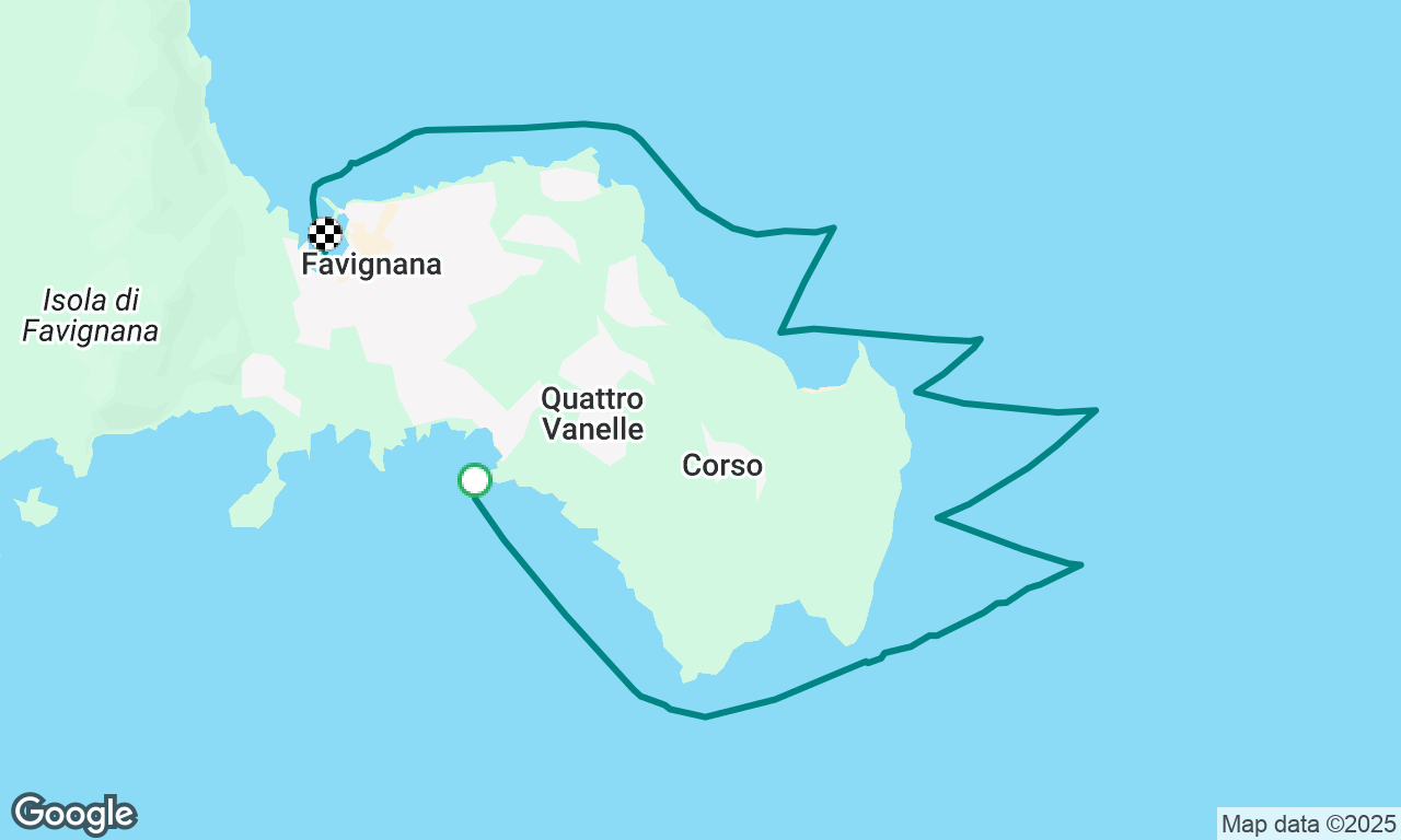Lido Burrone to Favignana town anchorage 