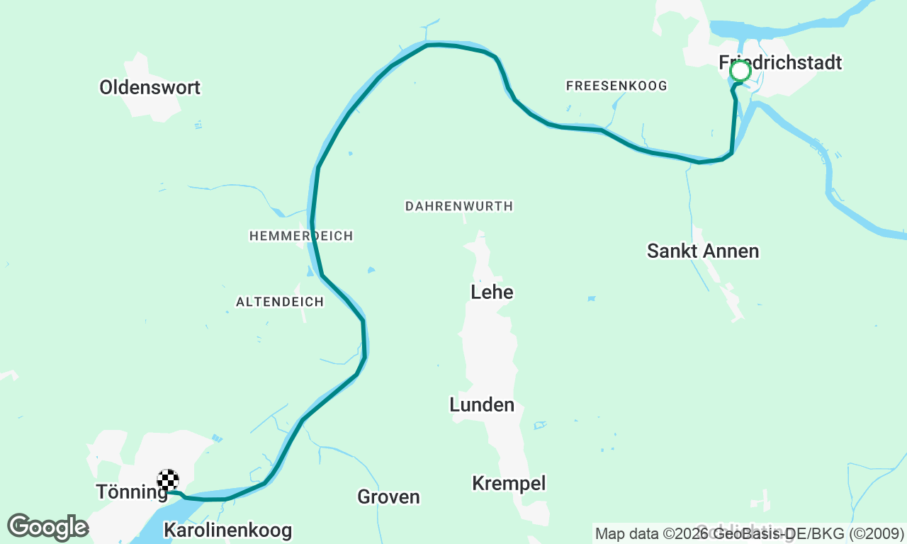 Ejderen - Friedrichstadt til Tönninger