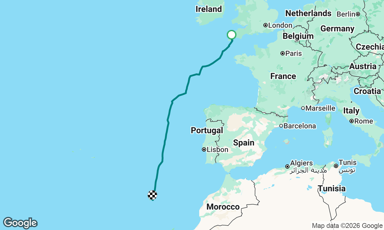 Falmouth to Madeira 